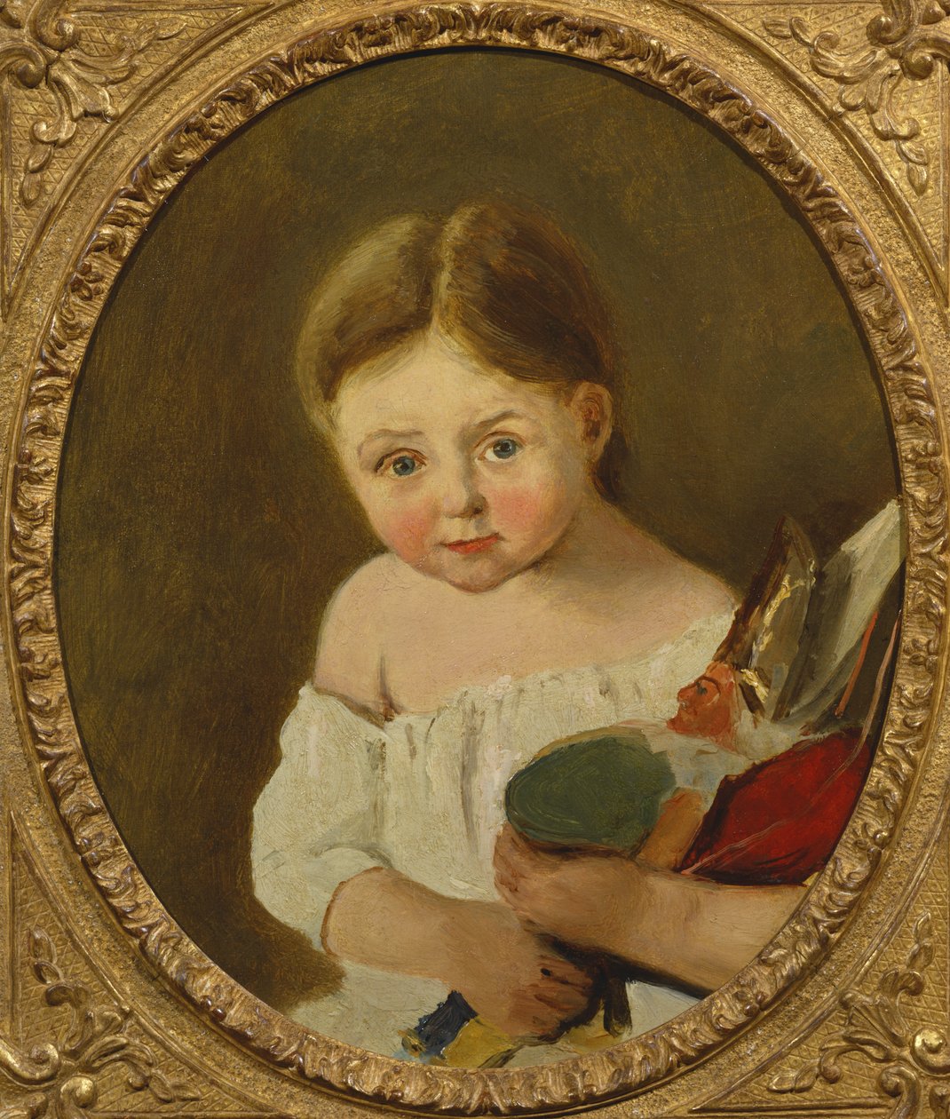 Den yngste datteren til M. Edouard Delalain, ca. 1845-50 av Jean Baptiste Camille Corot