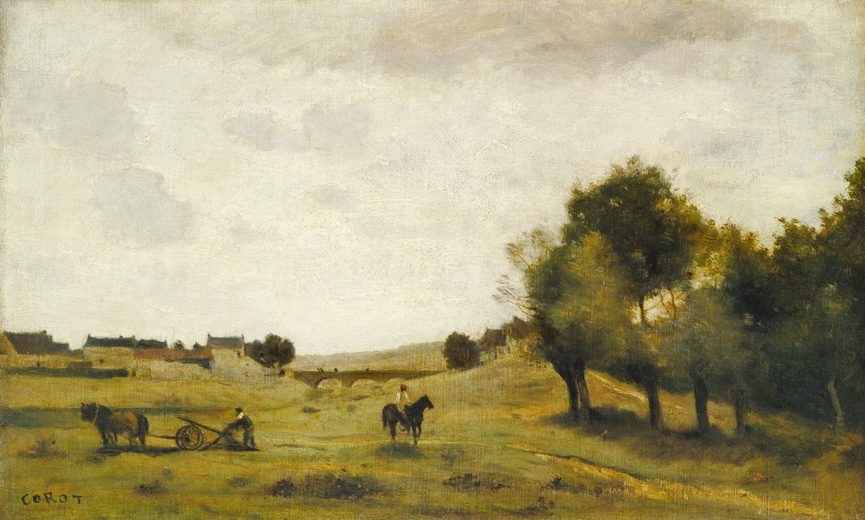 Utsikt nær Epernon av Jean Baptiste Camille Corot