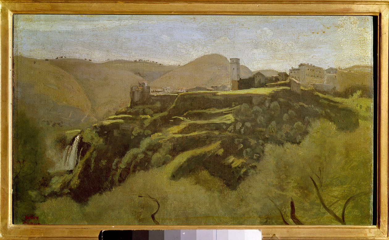 Utsikt over cascatelles av Tivoli Maleri av Camille Corot (1796-1875) 1800-tallets søn. 0,26x0,41 m . av Jean Baptiste Camille Corot