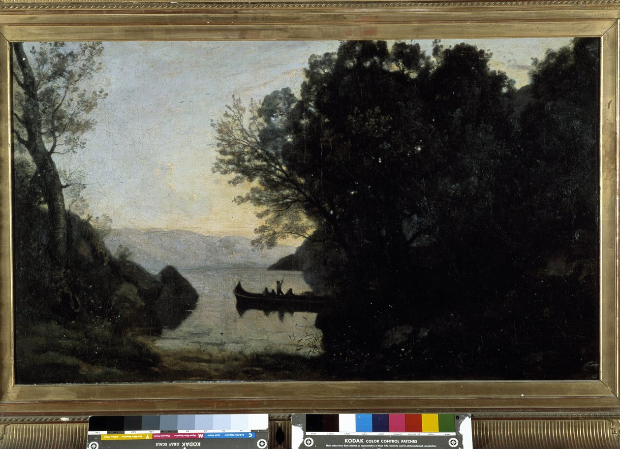 Utsikt tatt fra Riva, italienske Tyrol av Jean Baptiste Camille Corot
