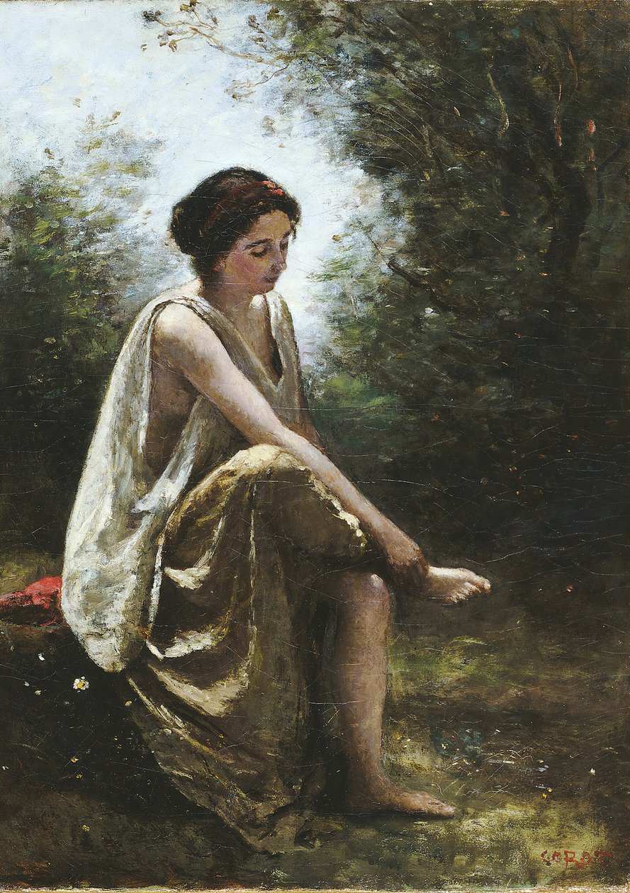 Såret Eurydice, 186870. av Jean Baptiste Camille Corot