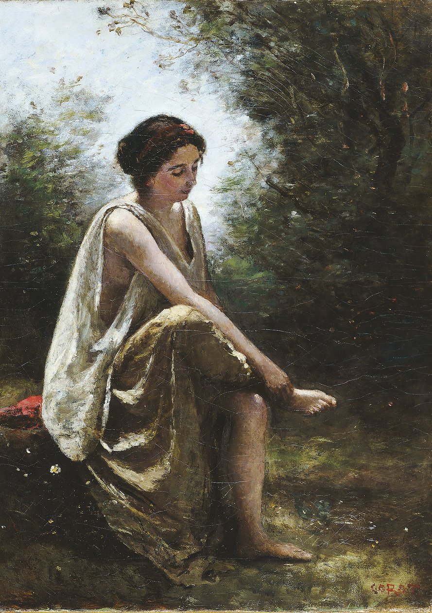 Sårede Eurydike, 1868?70 av Jean Baptiste Camille Corot