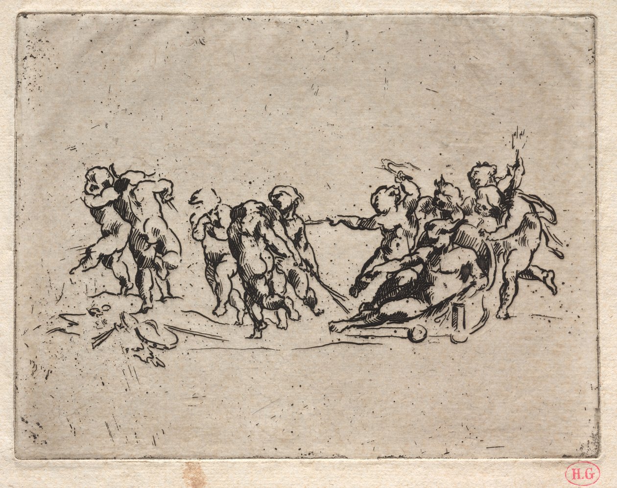 Bacchanal med barn og vogn. av Jean Baptiste Carpeaux