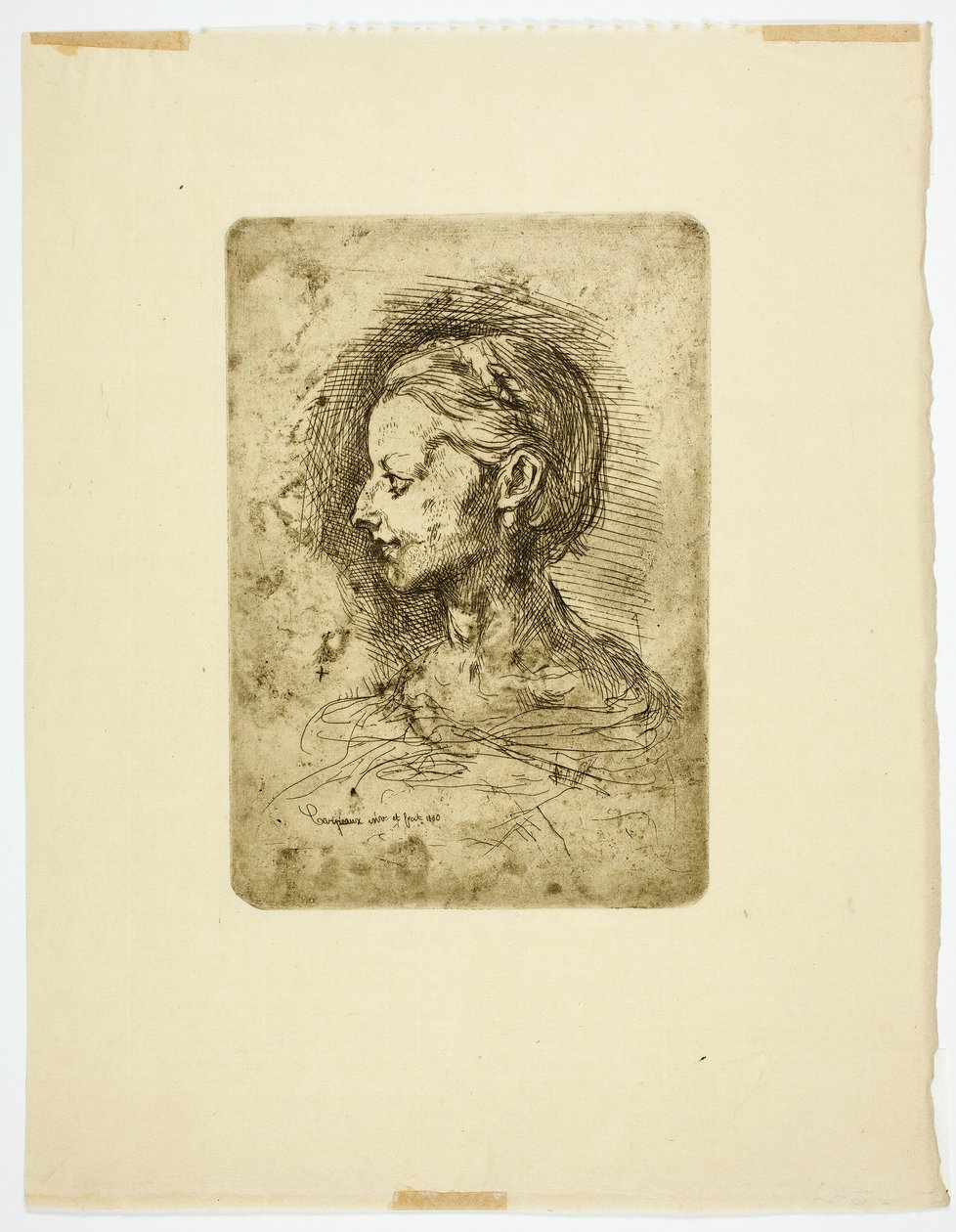 Kvinnelig hode av Jean Baptiste Carpeaux
