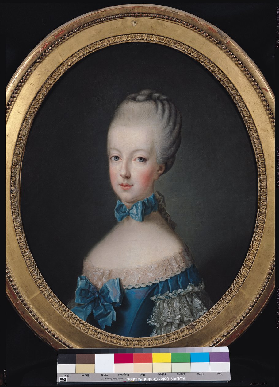 Portrett av Marie-Antoinette de Habsbourg-Lorraine (1750-93) etter maleriet av Joseph Ducreux (1735-1802) 1770 av Jean Baptiste Charpentier