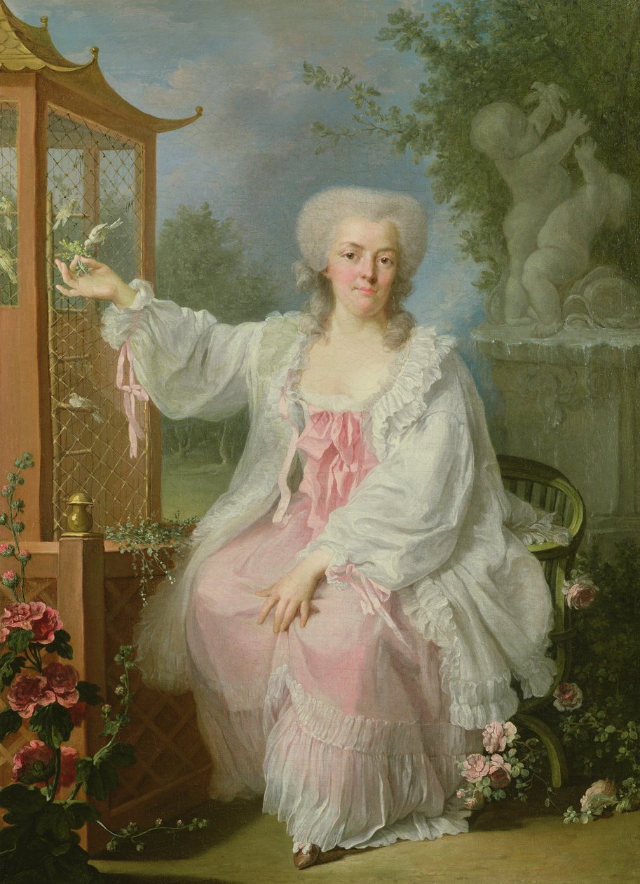 Portrett av en dame ved en pagode av Jean Baptiste Charpentier