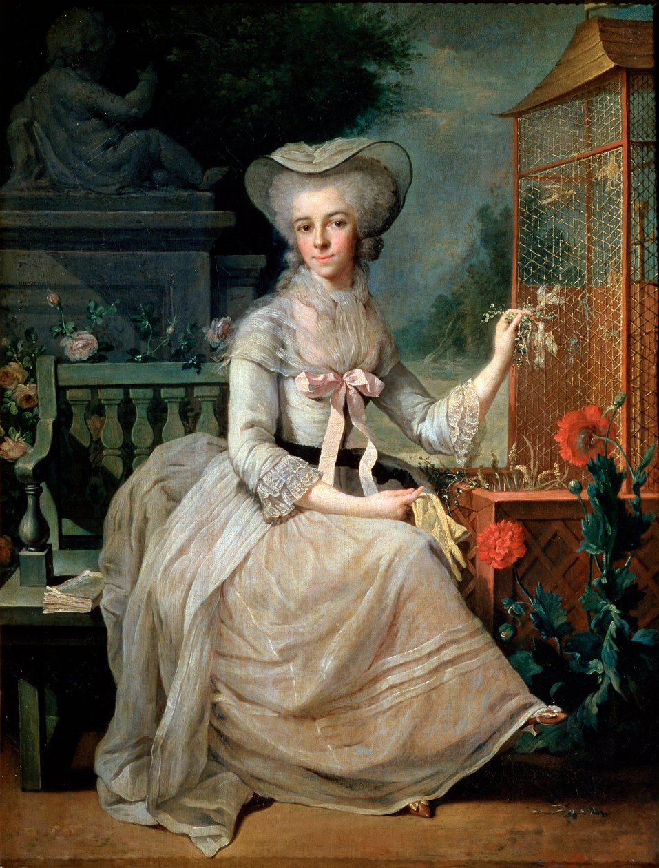 Ung dame i et bur, 1784 av Jean Baptiste Charpentier the Elder