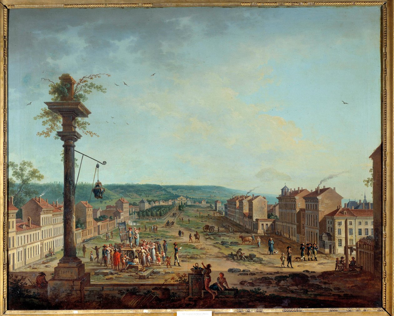 Greves plass i Nancy. Maleri av Jean Baptiste Claudot (1733-1805) av Jean Baptiste Claudot