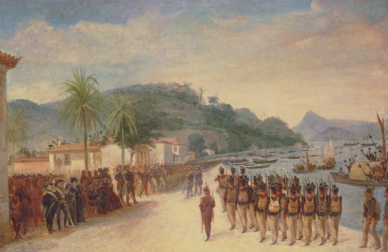 Båt på Praia Grande (olje på lerret) av Jean Baptiste Debret