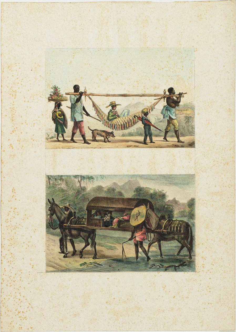 Gå tilbake til byen til en chakra-eier, 1835. av Jean Baptiste Debret