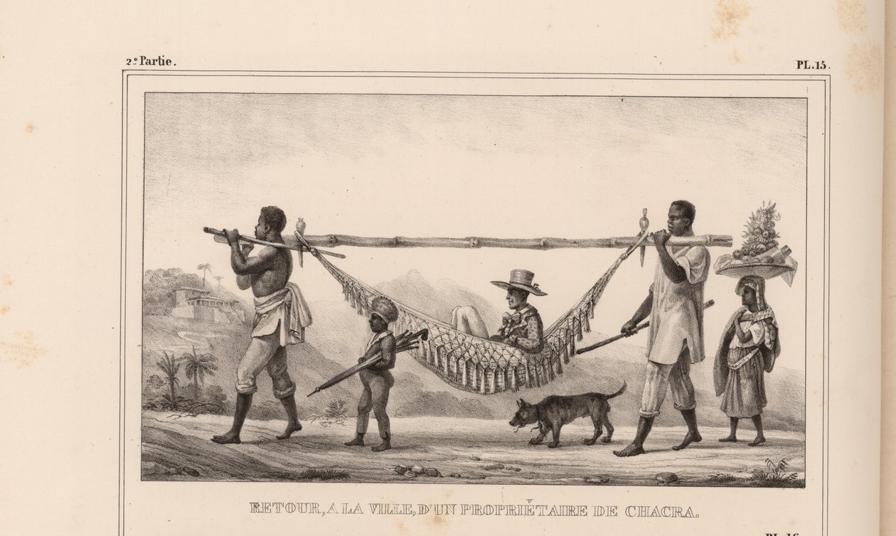 Gå tilbake til byen til en chakra-eier, 1835. av Jean Baptiste Debret