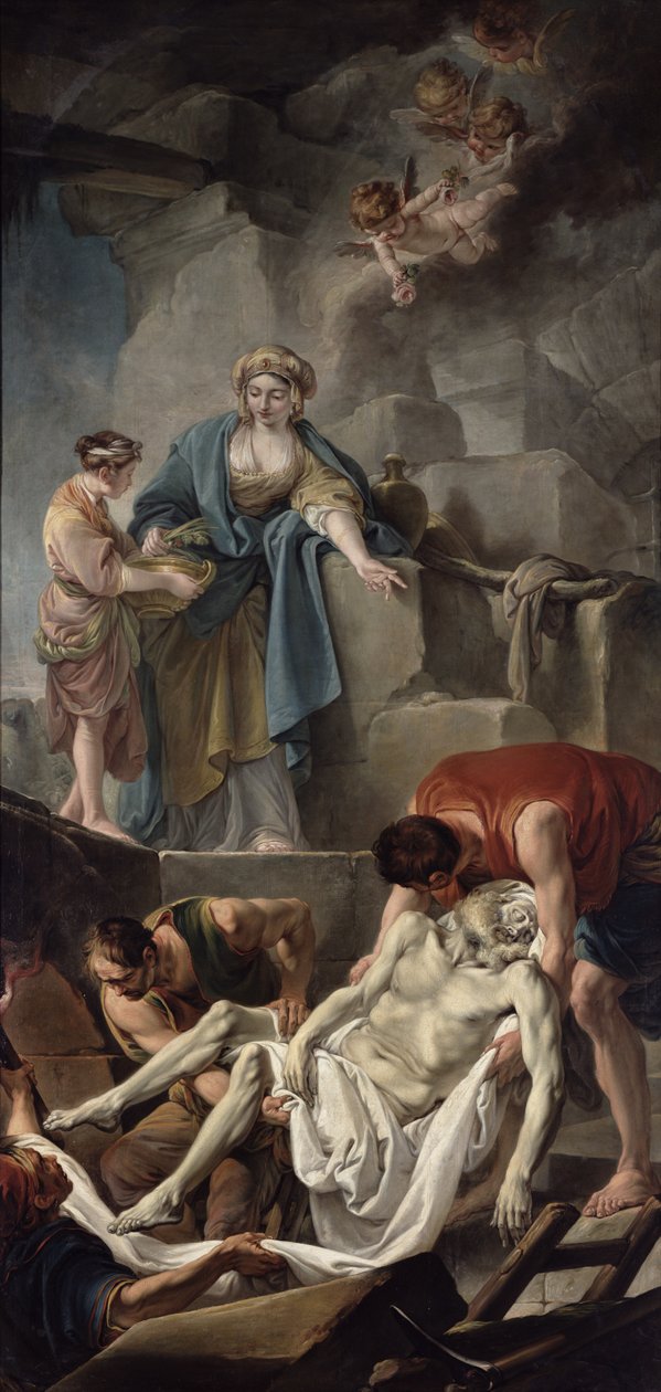 The Entombment of St. Andrew, 1760 av Jean Baptiste Deshays de Colleville