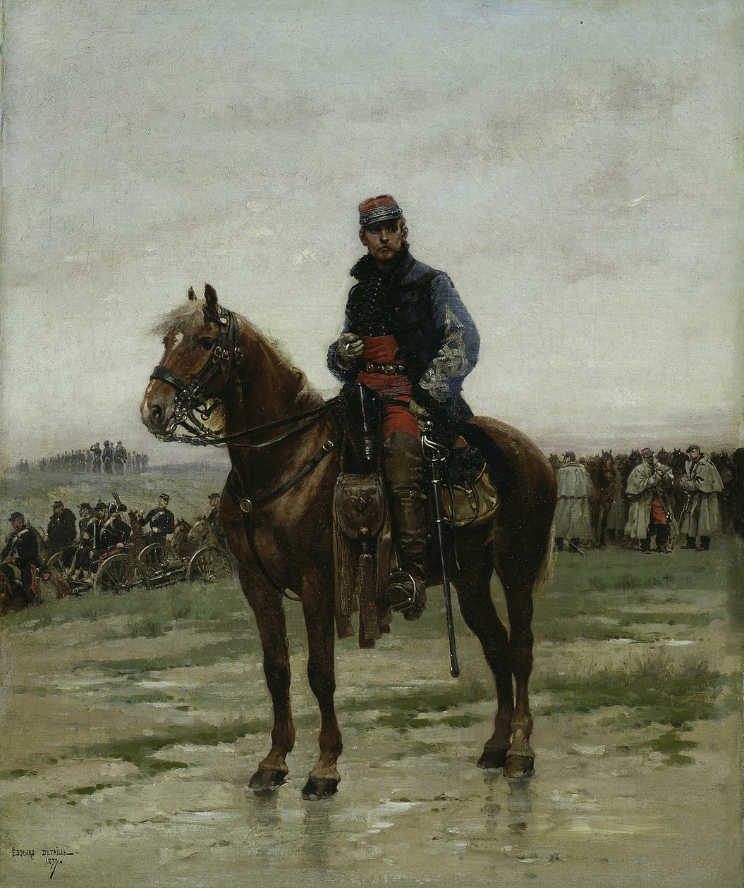 En montert offiser, 1877. av Jean Baptiste Edouard Detaille