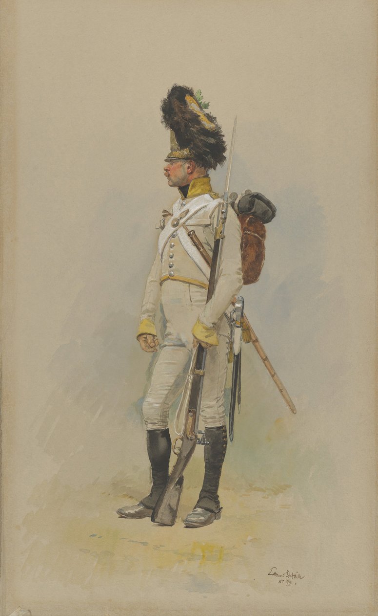 En stående grenader fra kommunevakten, 1891. av Jean Baptiste Edouard Detaille