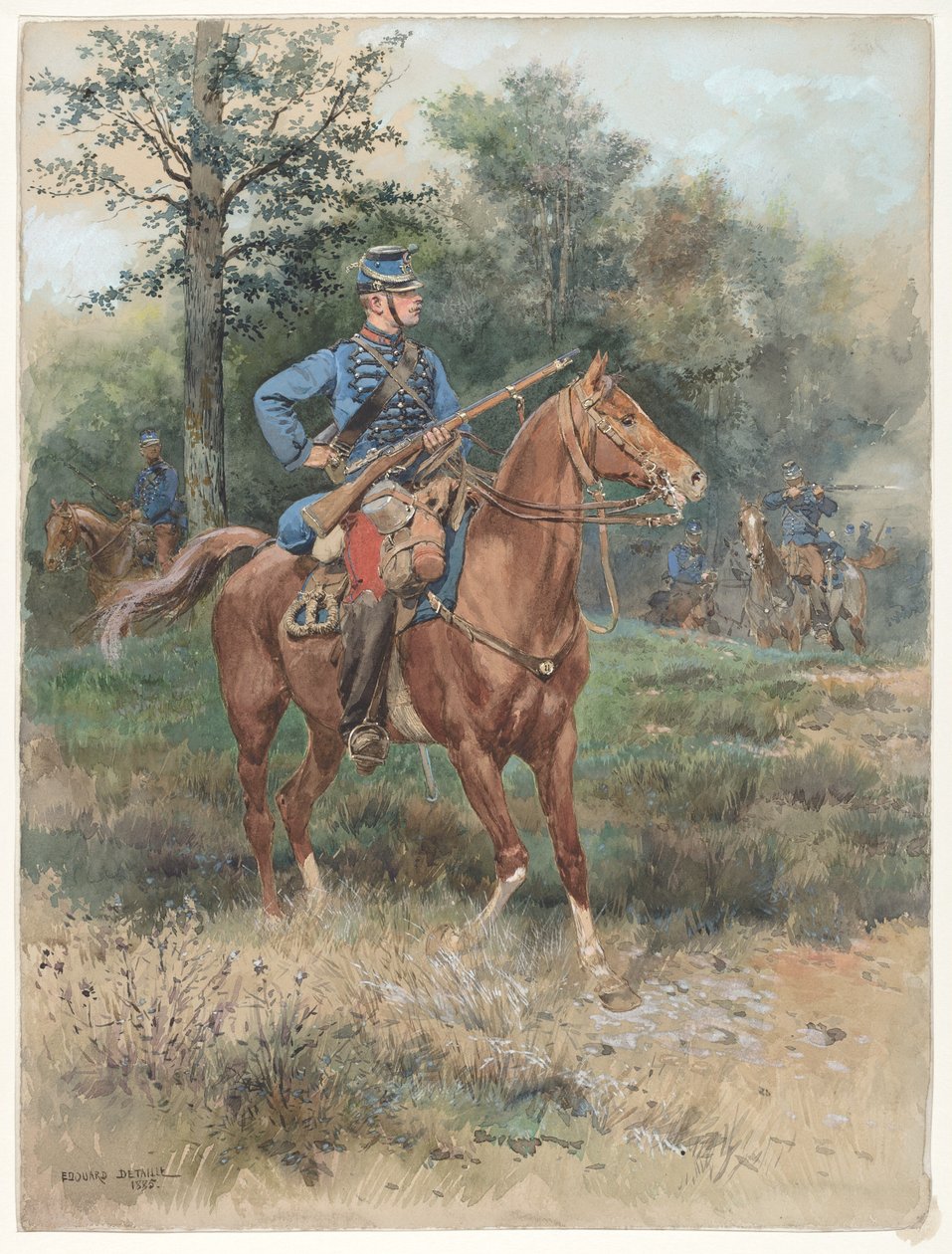 Jeger til hest av Jean Baptiste Edouard Detaille