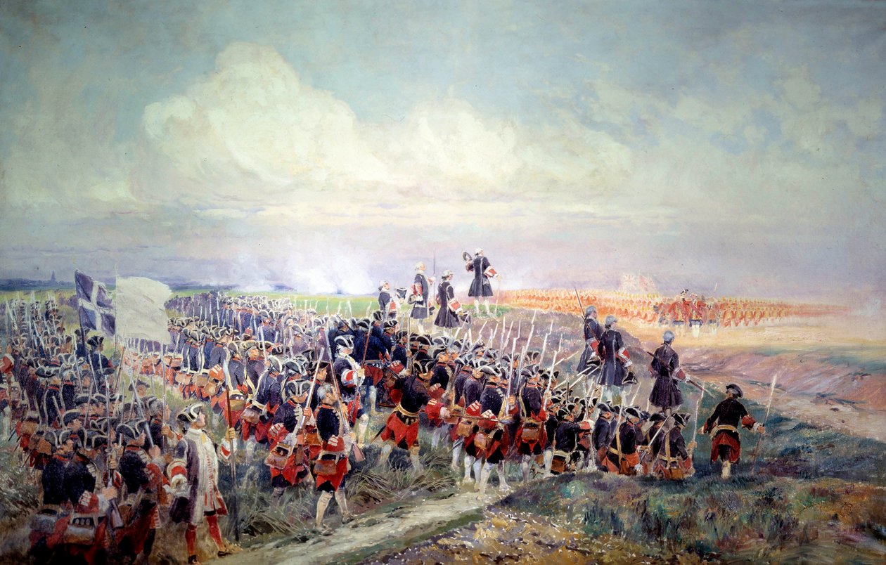 Frelse før slaget ved Fontenoy 11.05.1745 Maleri av Edouard Detaille (1848-1912). 1912 Søn. 2,1x3,2 m Paris, Musee de l