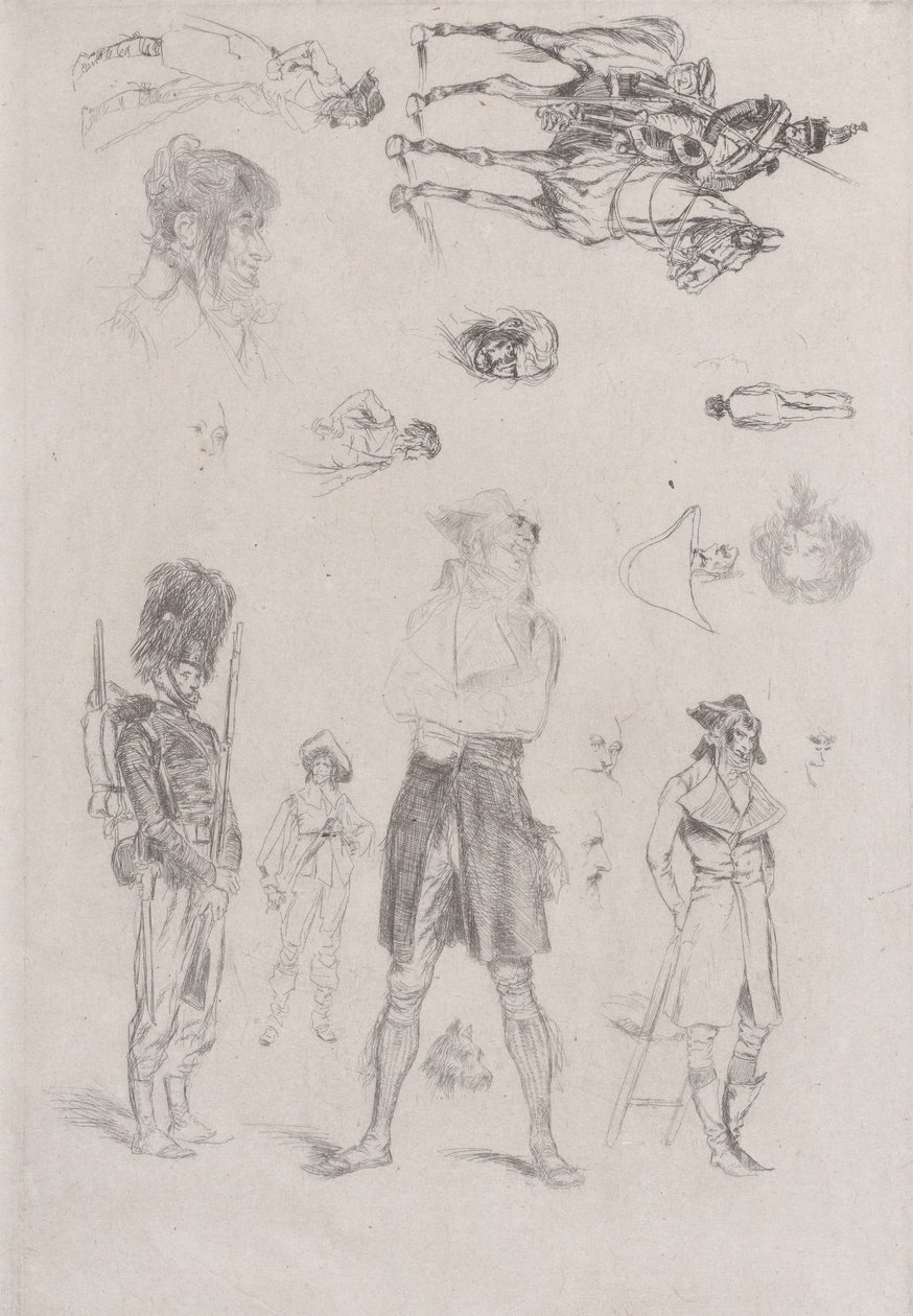 Skisseark Skisseark, 1868. av Jean Baptiste Edouard Detaille