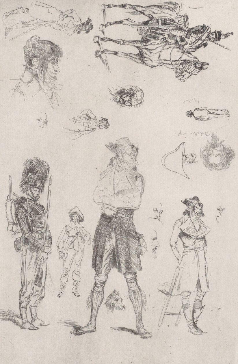 Skisseark Skisseark, 1868. av Jean Baptiste Edouard Detaille