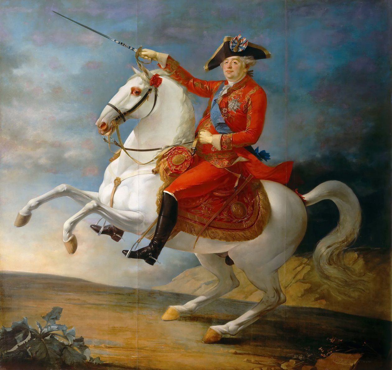 Rytterportrett av kong Ludvig XVI 1754-1793 av Jean Baptiste Francois Carteaux