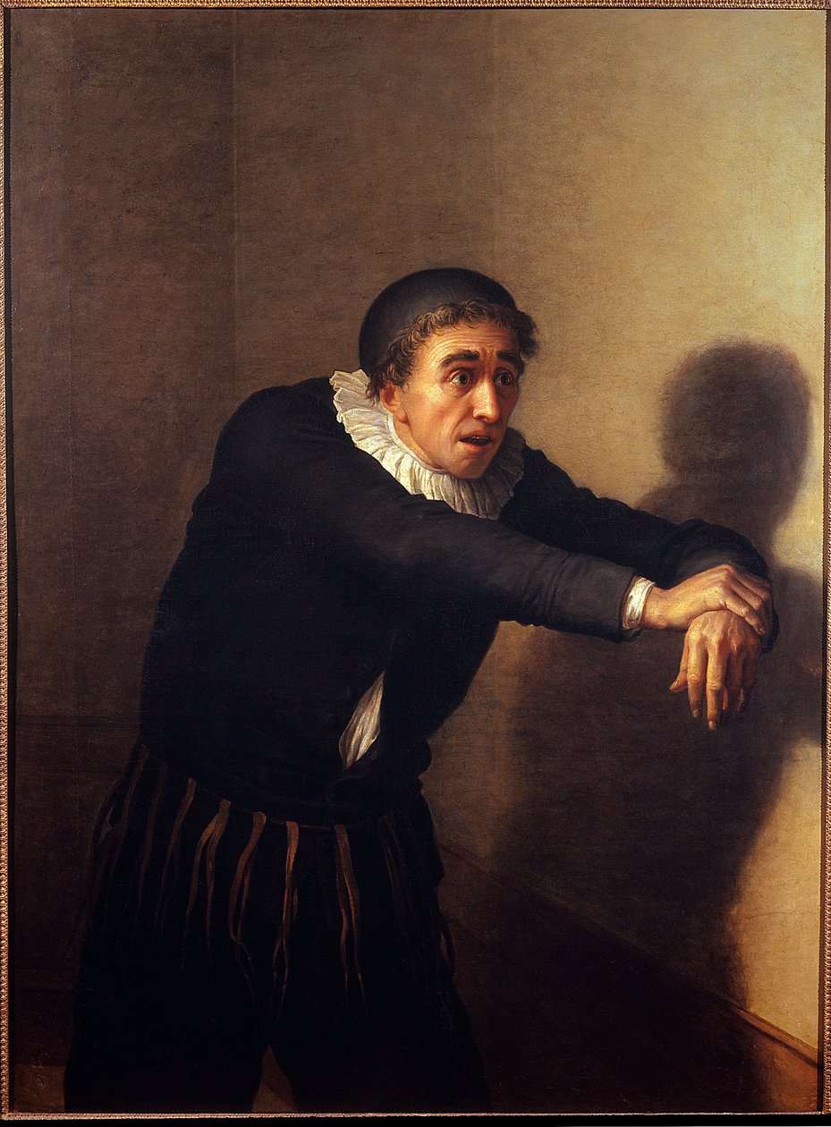 Grandmesnil i rollen som Harpagon Komikeren Grandmesnil (pseudonym Jean-Baptiste Fauchard) (1737-1816) spiller rollen som Harpagon i Molieres skuespill «L
