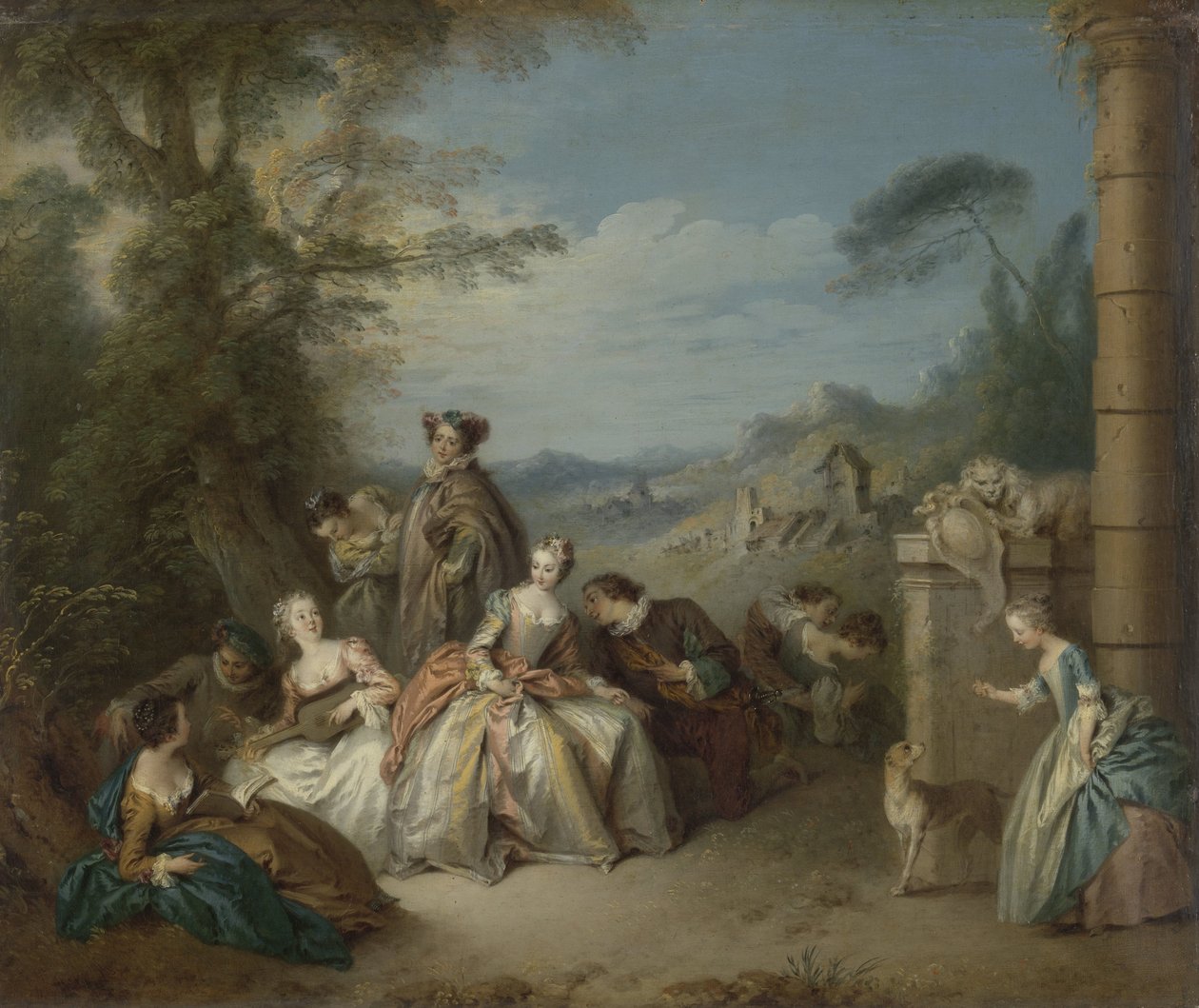 Fete galante i et landskap Galant selskap i et landskap av Jean Baptiste François Pater