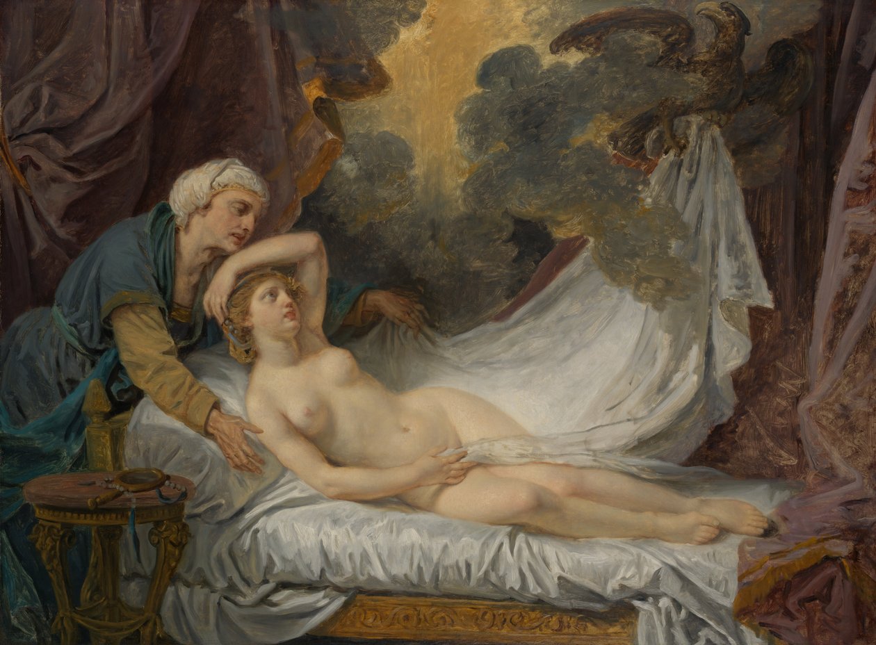 Egina besøkt av Jupiter, ca. 1767-69 (olje på lerret) av Jean Baptiste Greuze