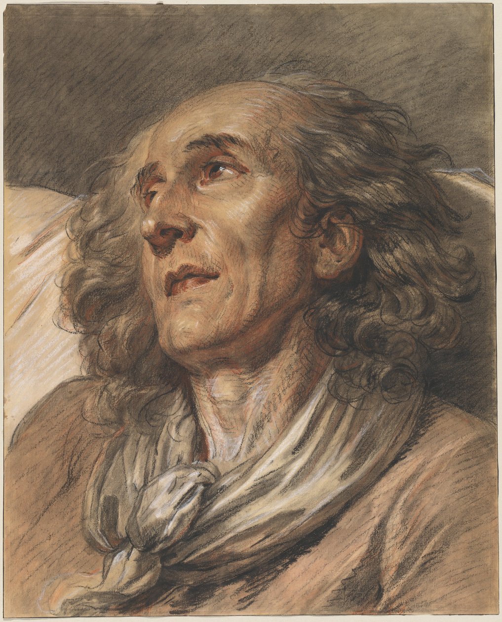 Byste av en gammel mann av Jean Baptiste Greuze