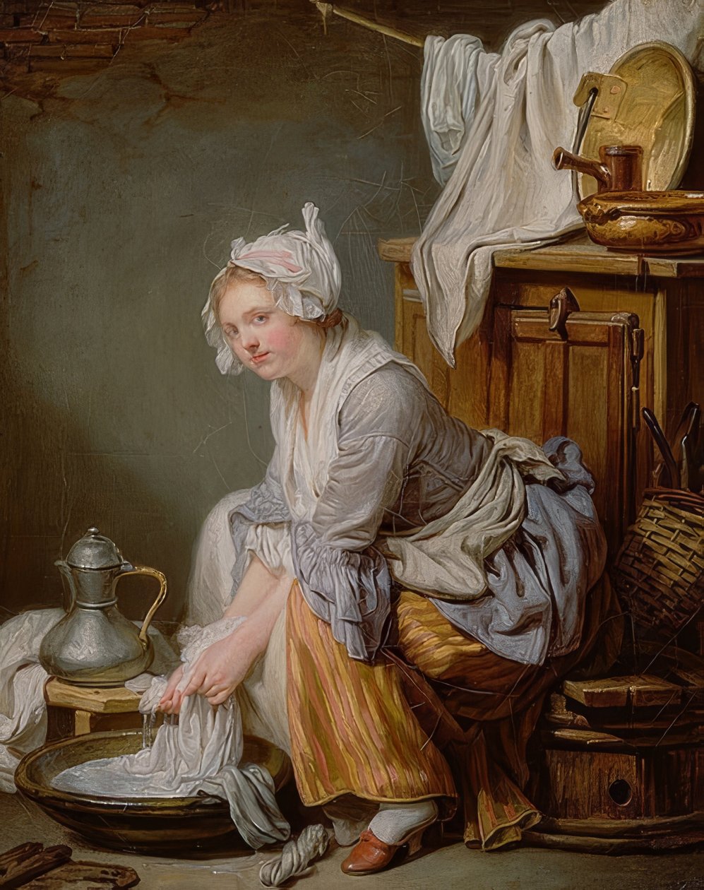Vaskedamen (La Blanchisseuse). 1761 av Jean Baptiste Greuze