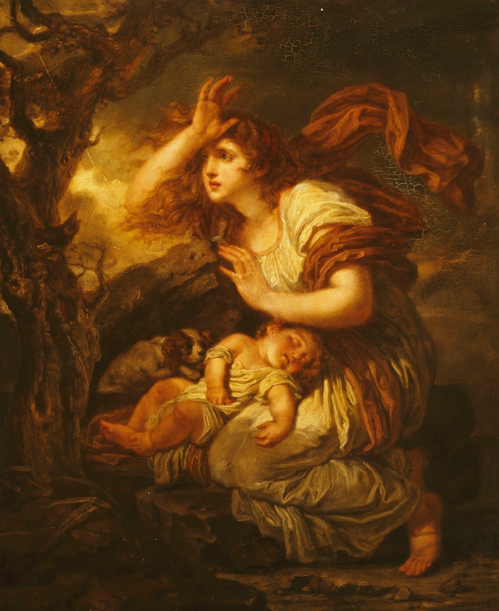 Frykt for stormen; Frykten for stormen, av Jean Baptiste Greuze