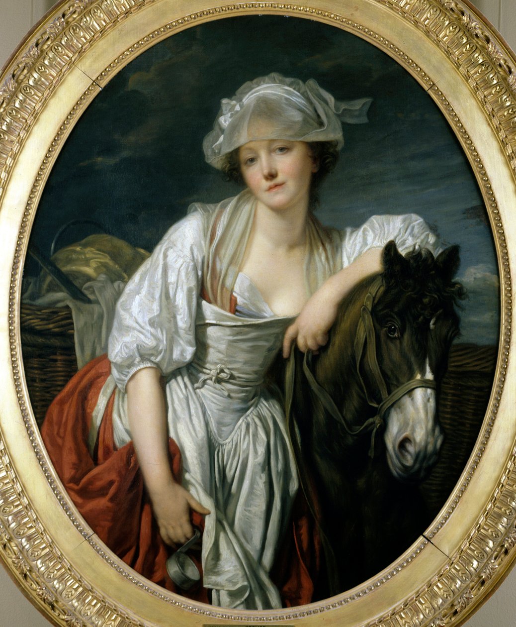 Melkejenta Maleri av Jean Baptiste Greuze (1725-1805) 1700-tallets søn. 1,06x0,86 m Paris, Louvre-museet. av Jean Baptiste Greuze