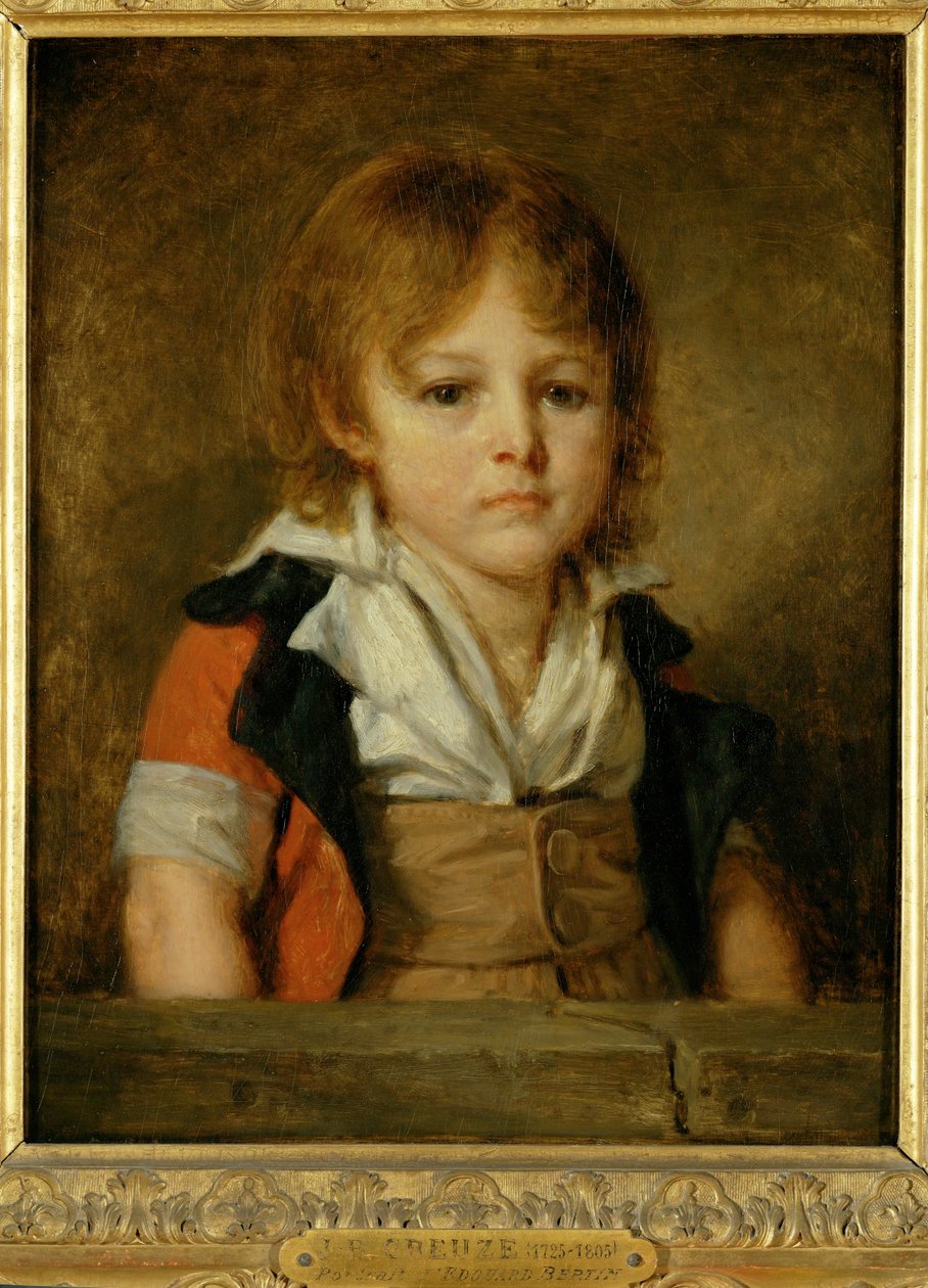 Herr Bertin som barn, senere maler og journalist... av Jean-Baptiste Greuze