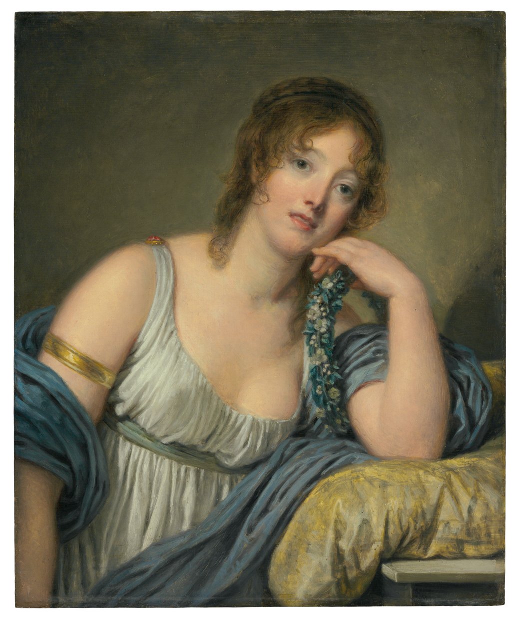 Portrett av Jeanne Philiberte Ledoux (1767–1840), halv lengde (olje på panel) av Jean Baptiste Greuze