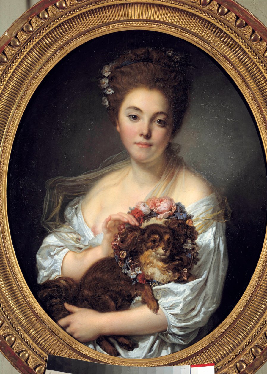 Portrett av Madame De Porcin, maleri av Jean Baptiste Greuze (1725-1805). 1770 ca. Mål 0,72 x 0,58 m. Angers. Museum of Fine Arts av Jean Baptiste Greuze