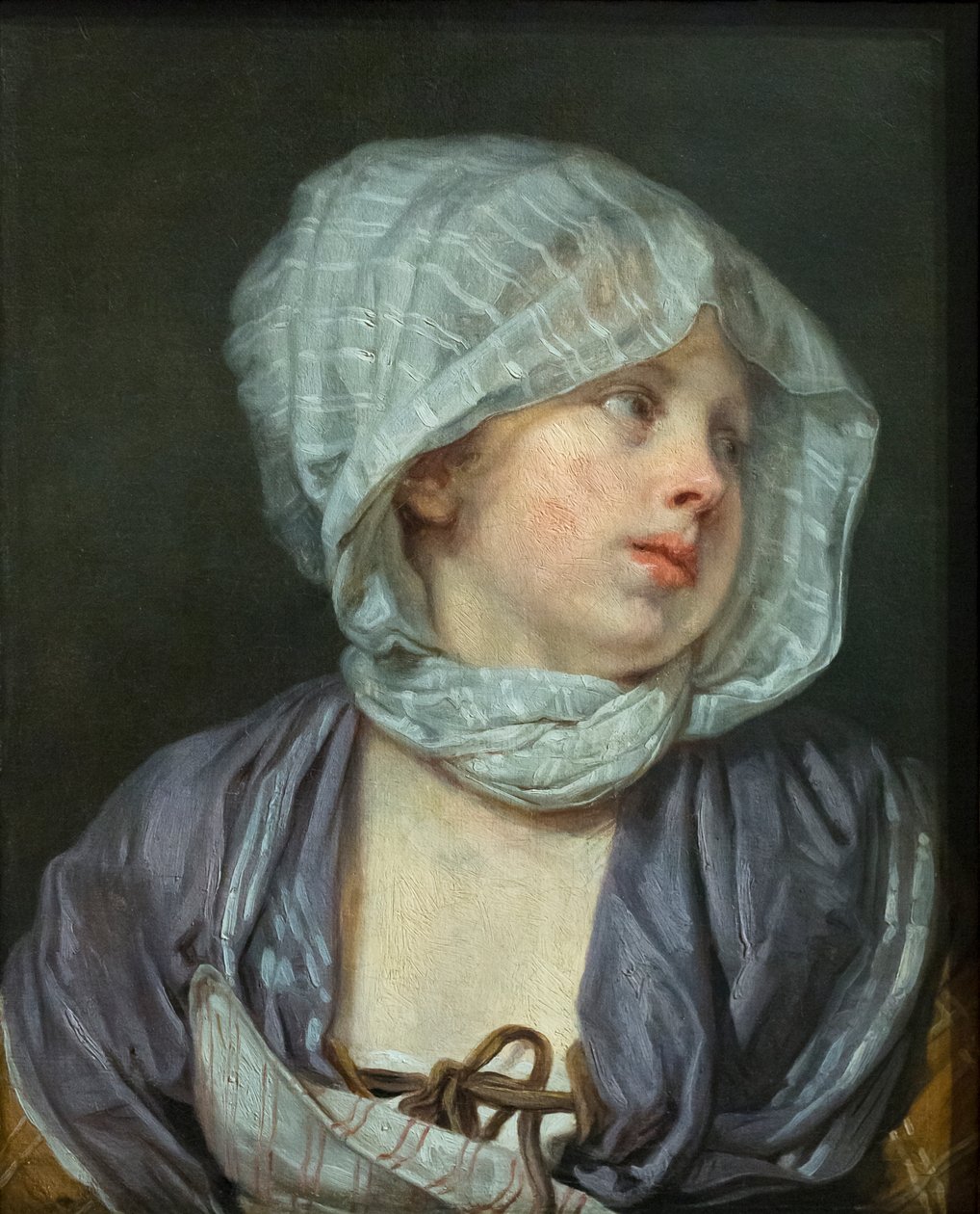 Portrett av kunstnerens kone av Jean Baptiste Greuze