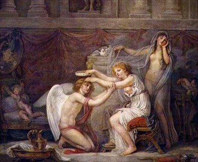 Psyken kronet kjærlighet av Jean Baptiste Greuze