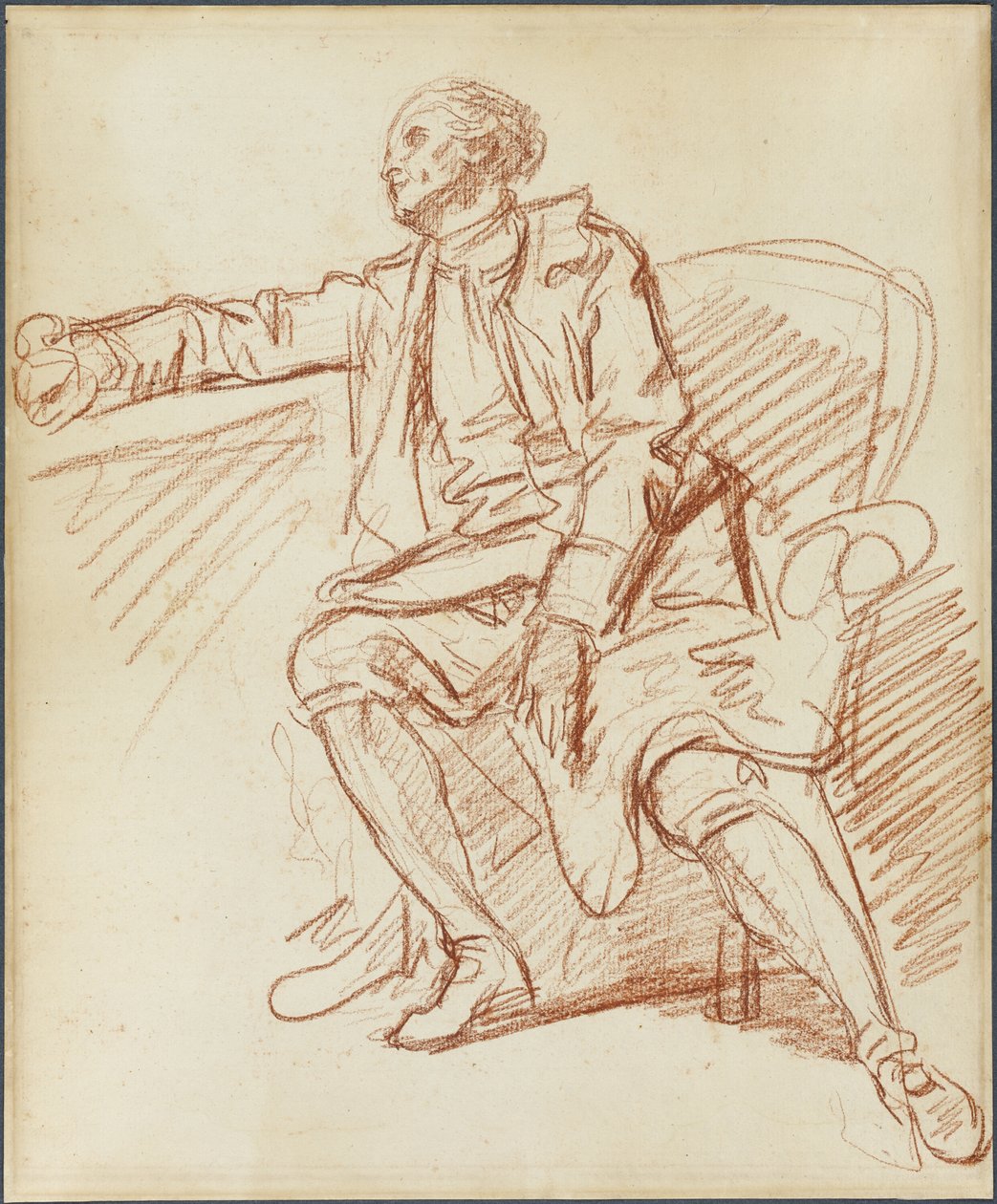 Sittende Gentleman av Jean Baptiste Greuze
