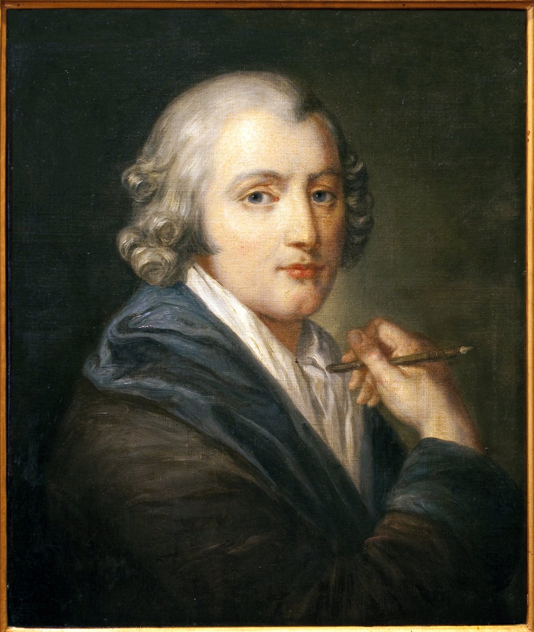Selvportrett. Maleri av Jean Baptiste Greuze (1725-1805), olje på lerret, ca 1755. Fransk kunst 1700-tallet. Hotel Dieu, Greuze Museum, Tournus. av Jean Baptiste Greuze