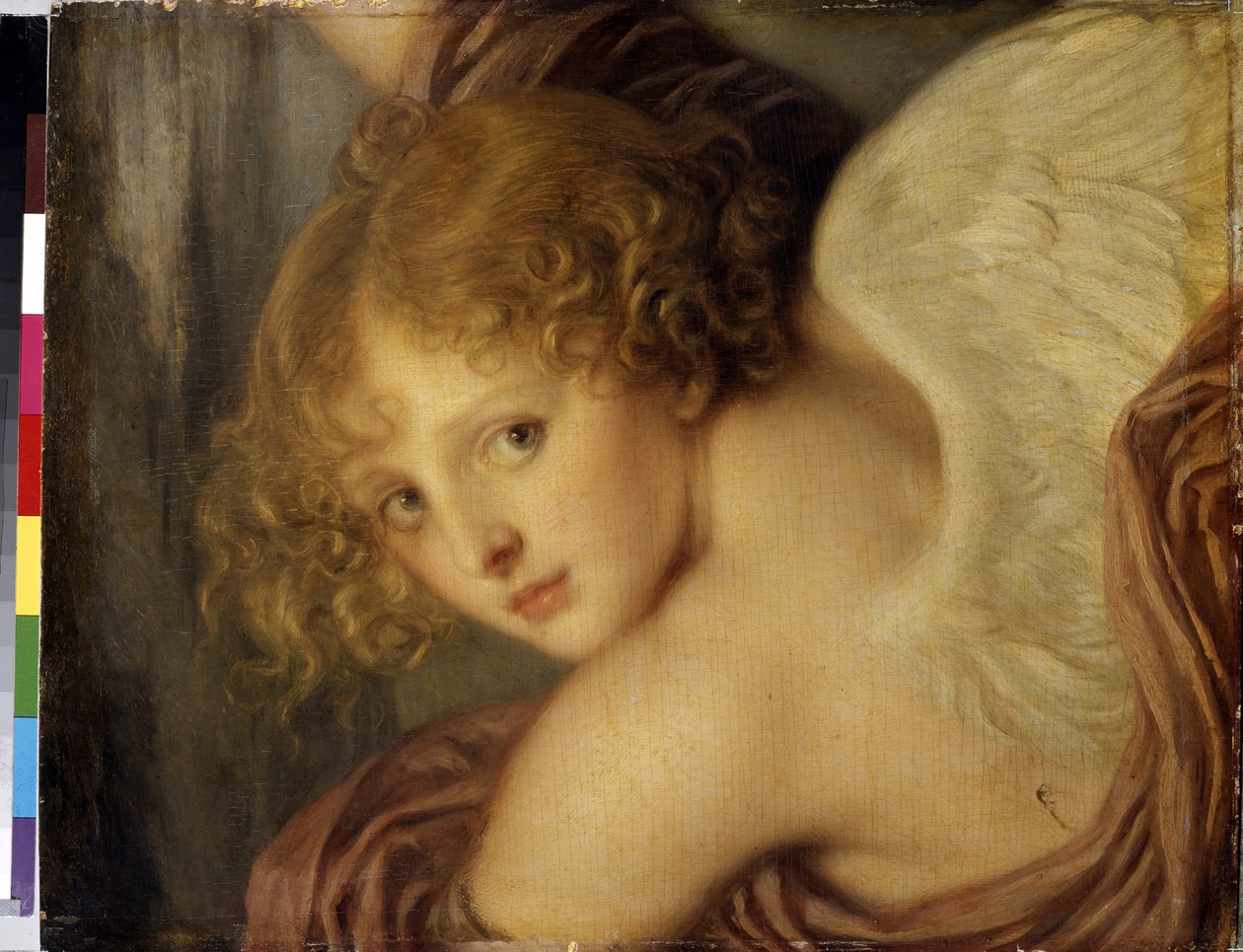 ""Tete de cupidon"" (Amors hode) Maleri av Jean Baptiste Greuze (1725-1805) 1786 Eremitagemuseet St. Petersburg av Jean Baptiste Greuze