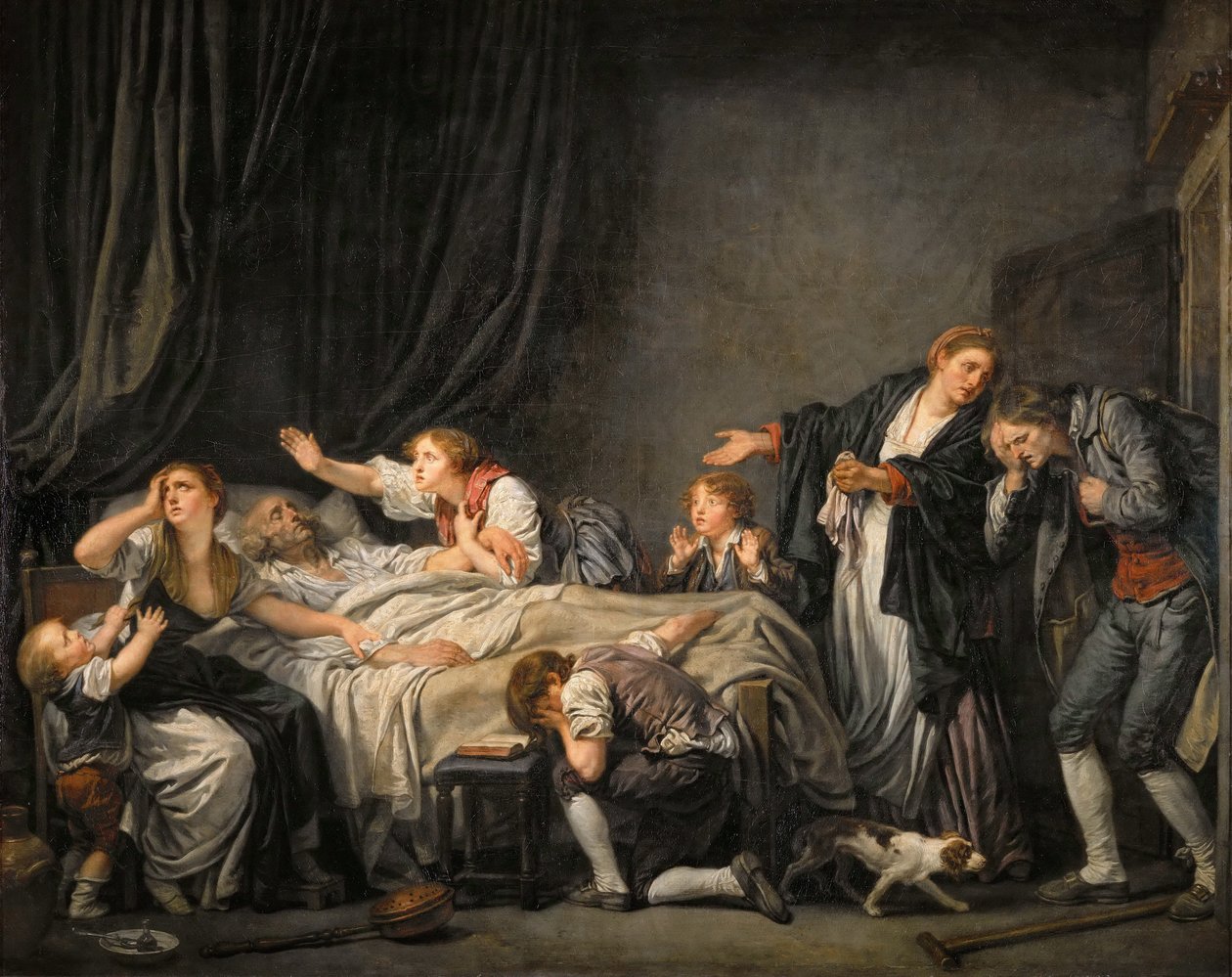 Fedrenes forbannelse: Sønnen straffet av Jean Baptiste Greuze