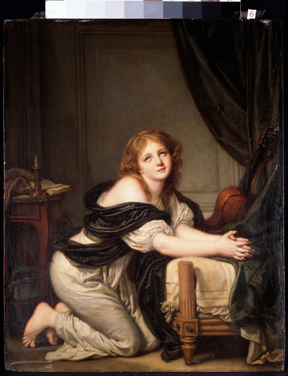 Morgenbønnen (olje på lerret av Jean Baptiste Greuze