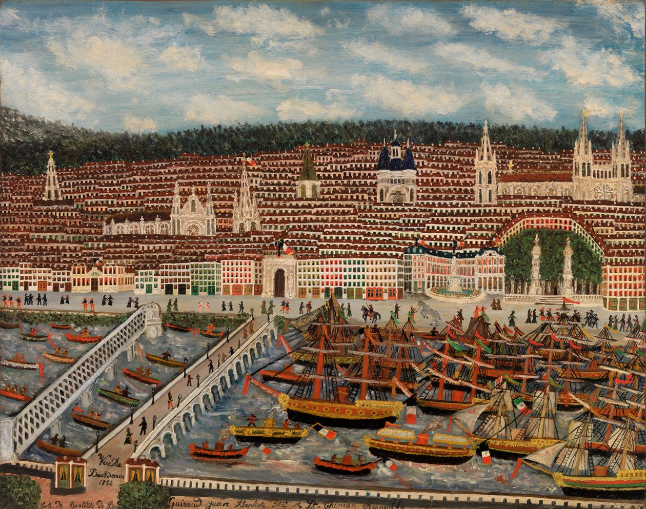 Utsikt over Bordeaux, 1884 av Jean Baptiste Guiraud