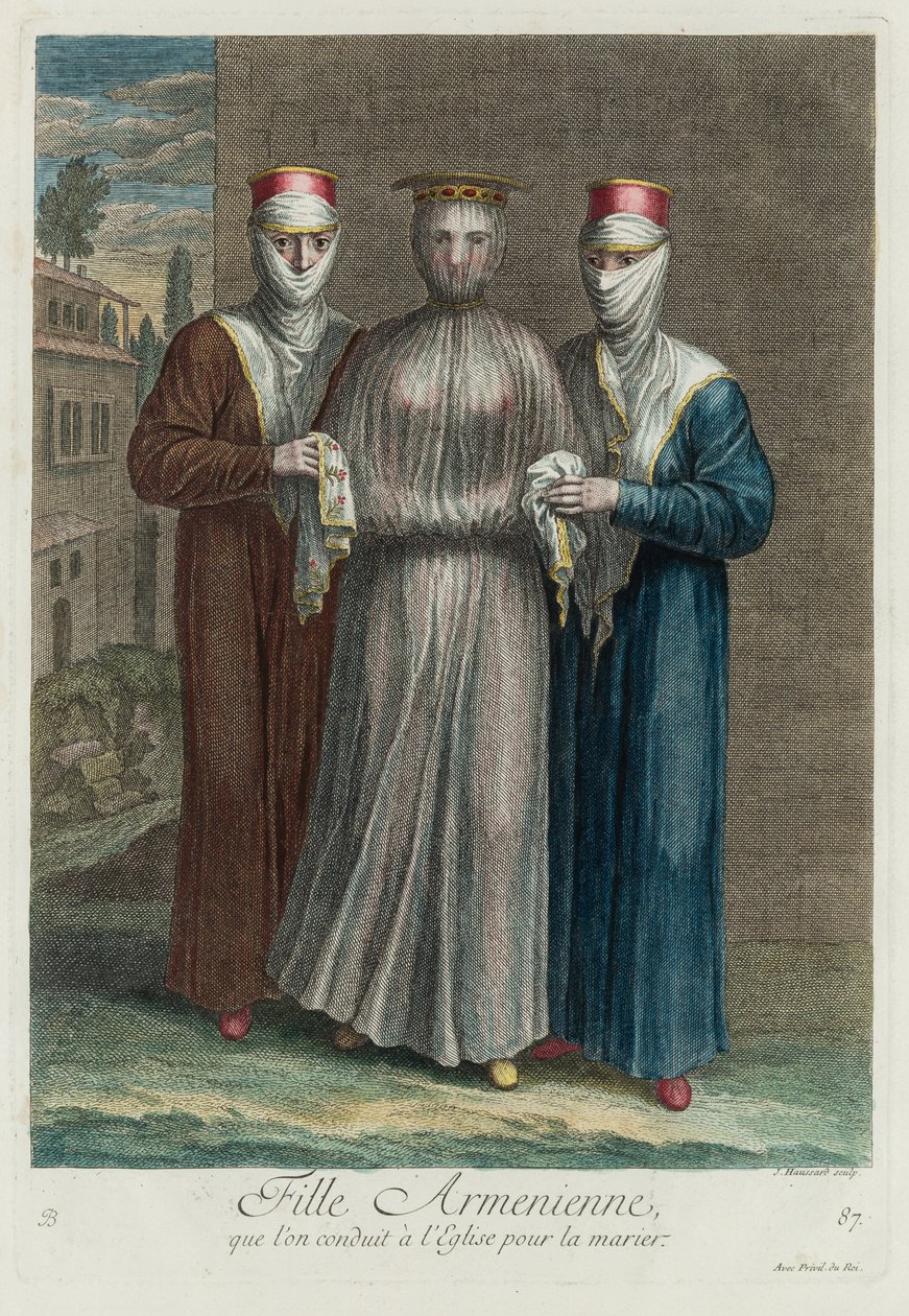 Armensk brud før bryllupet, 1714. av Jean Baptiste Haussard