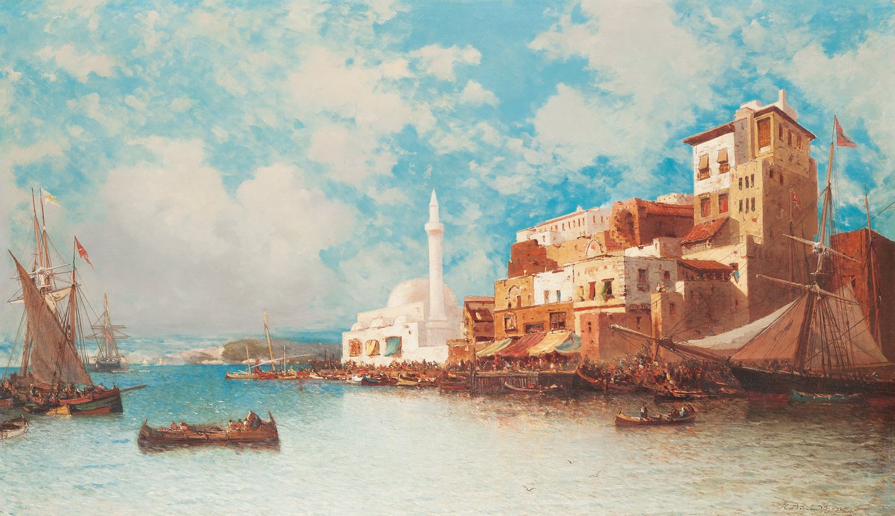 Eastern Harbour, 1871 av Jean Baptiste Henri Durand Brager