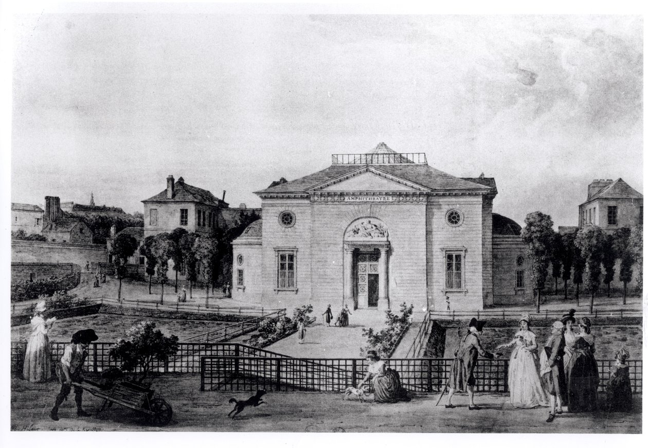 Det store amfiteateret i Jardin des Plantes i Paris, i 1794, fra 