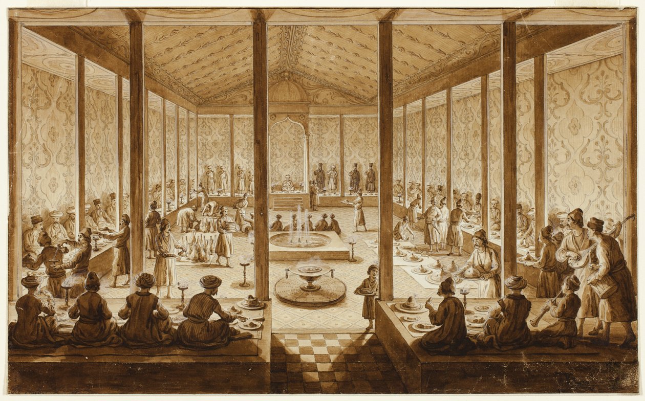 Orientalsk bankettscene av Jean Baptiste Hilaire