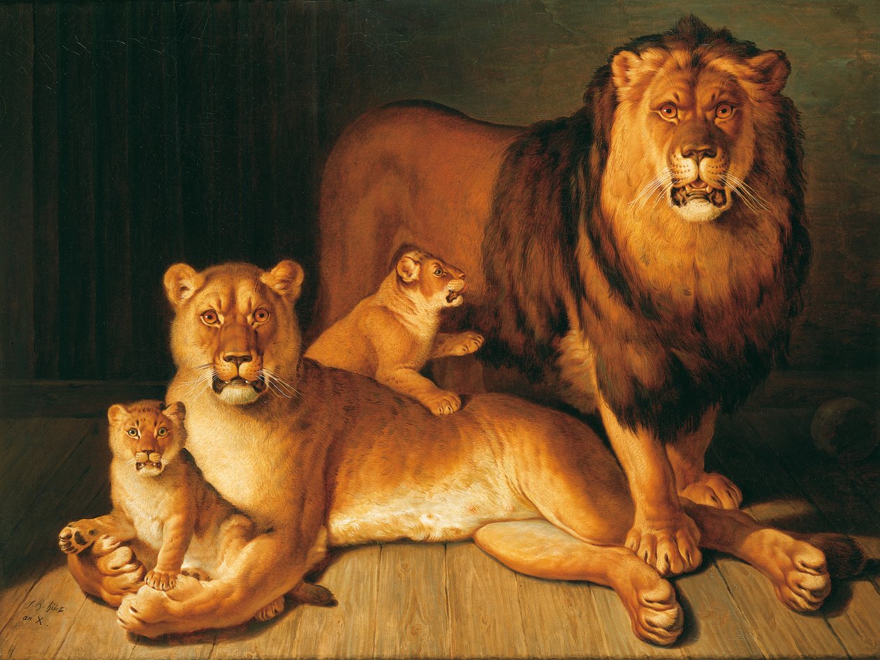 En Pride of Lions av Jean Baptiste Huet