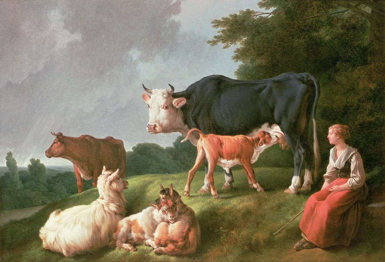 Pastoral scene av Jean Baptiste Huet