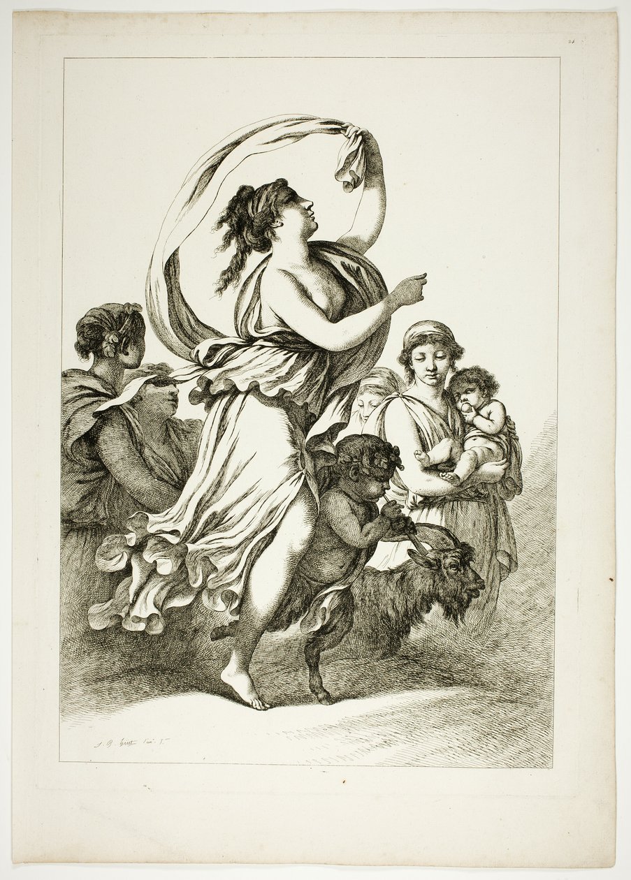 Plate 24 av 38 fra Oeuvres de J. B. Huet av Jean Baptiste Huet