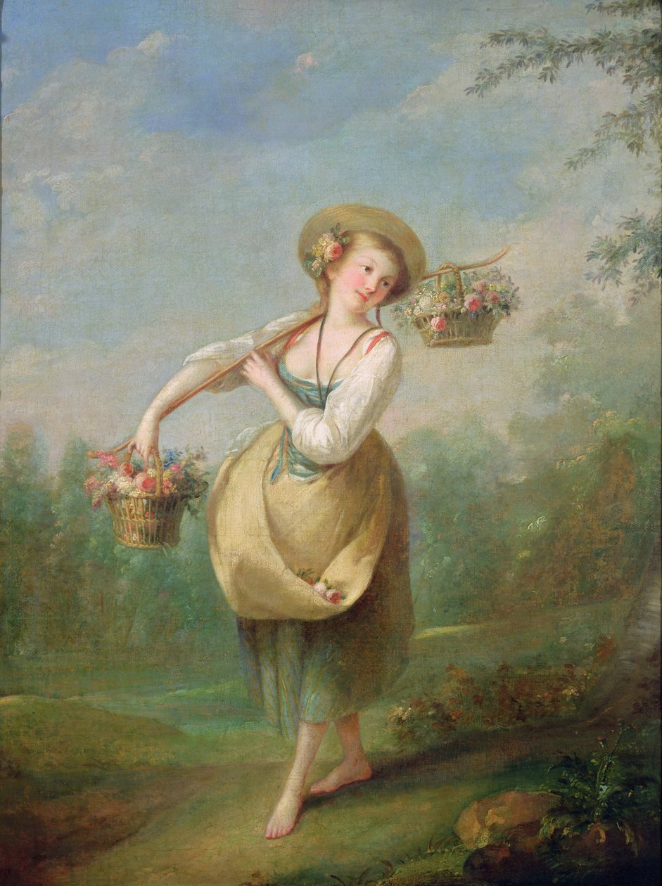 Blomsterjenta av Jean Baptiste Huet
