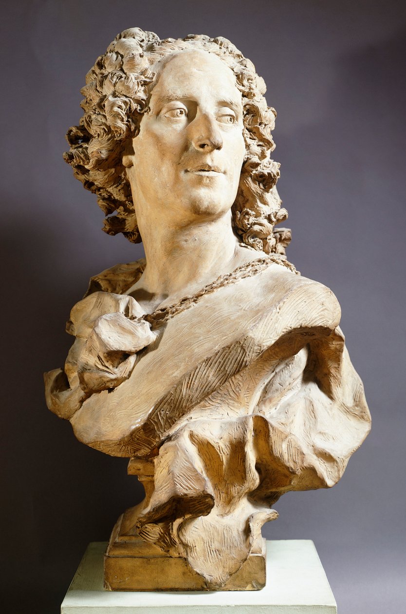 Noel Nicolas Coypel, av Jean Baptiste Lemoyne (1704-1778), terrakottabyste av Jean Baptiste II Lemoyne